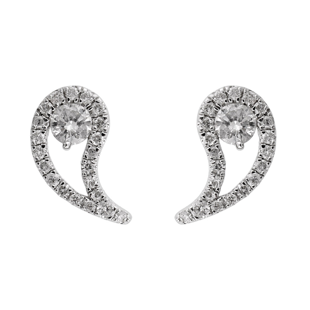 14Kt White Gold Diamond 1/5Ctw Earring