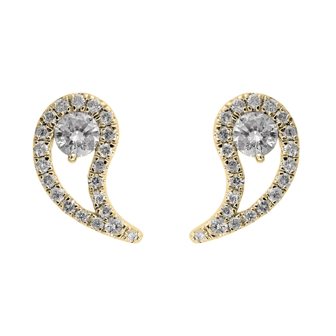 14Kt Yellow Gold Diamond 1/5Ctw Earring