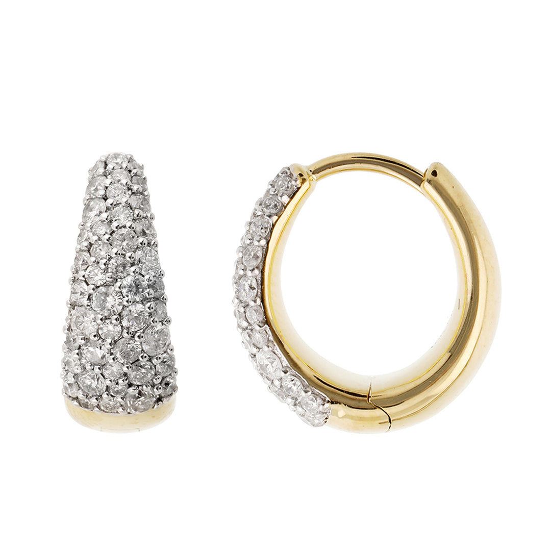 14Kt Yellow Gold Diamond 3/4Ctw Earring