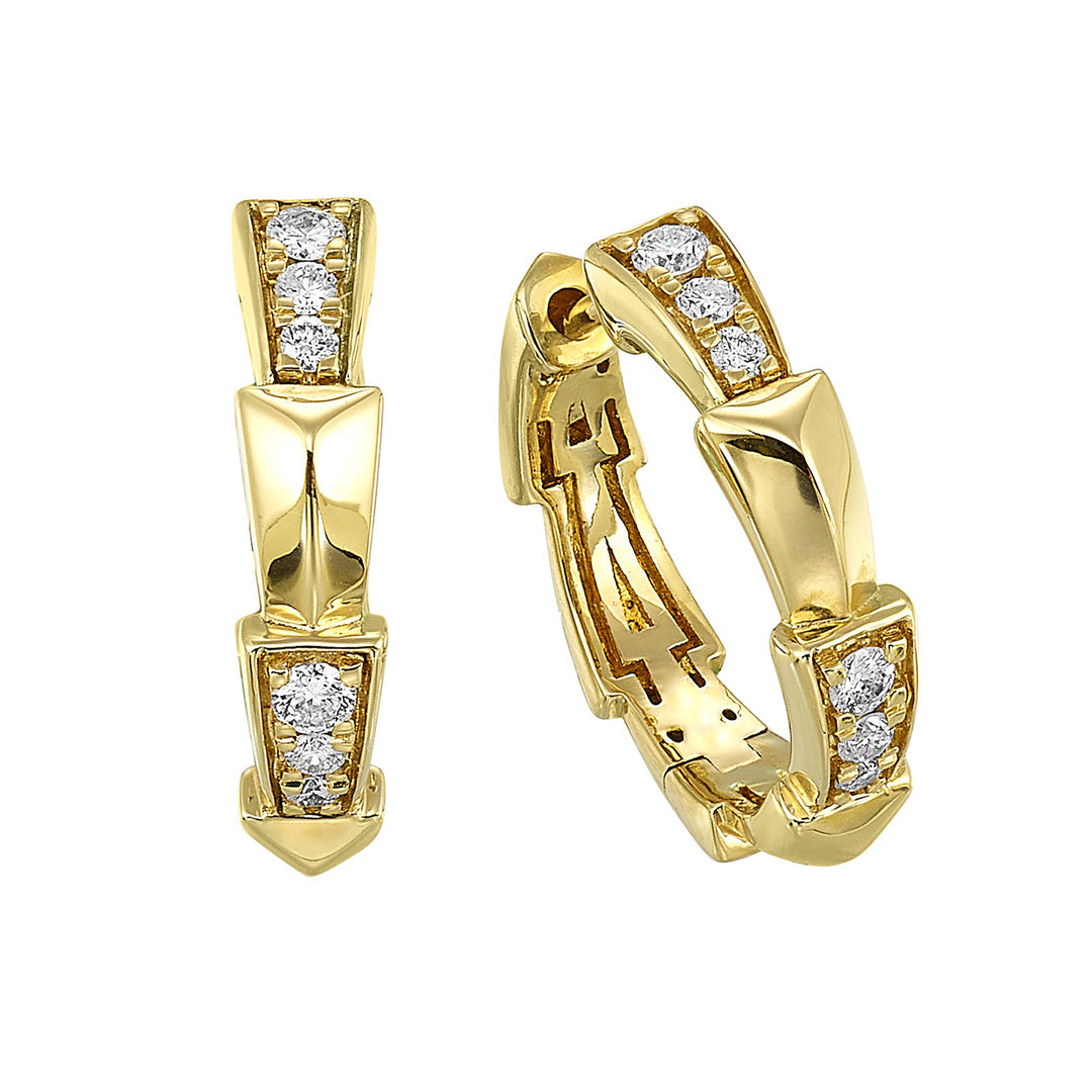 14Kt Yellow Gold Diamond 1/4Ctw Earring