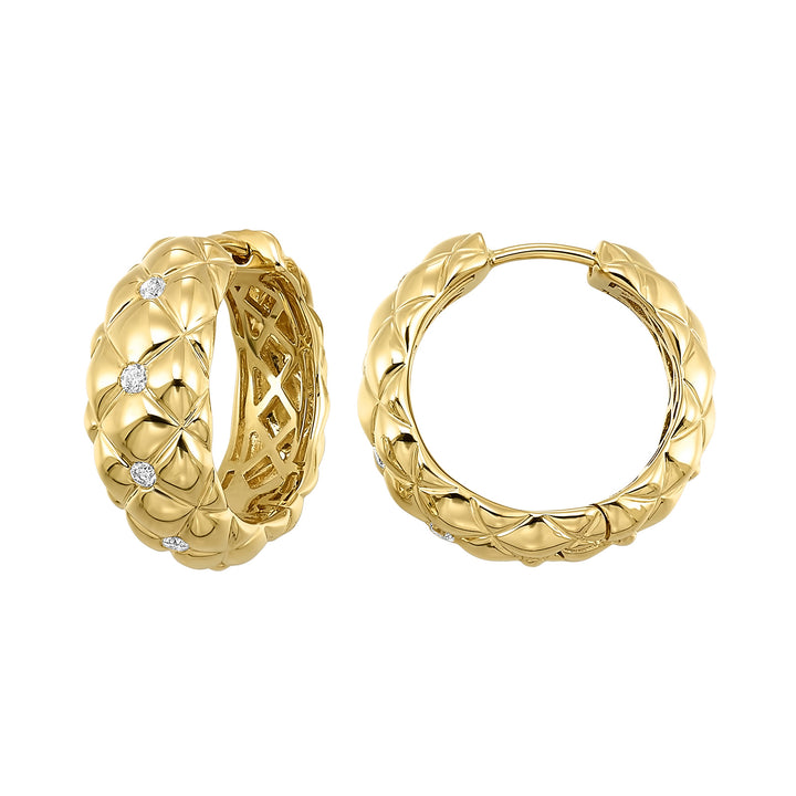 14Kt Yellow Gold Diamond 1/7Ctw Earring