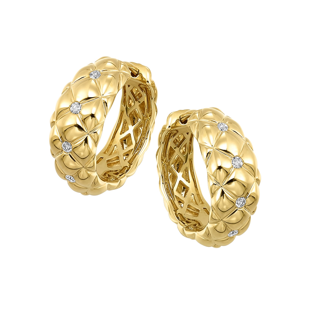 14Kt Yellow Gold Diamond 1/7Ctw Earring