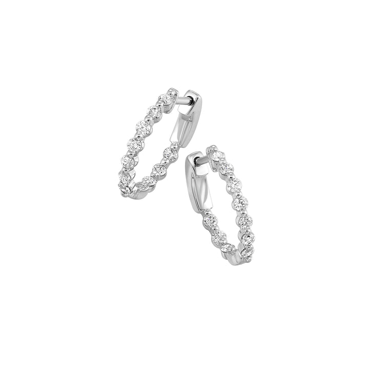 14Kt White Gold Diamond 1/2Ctw Earring