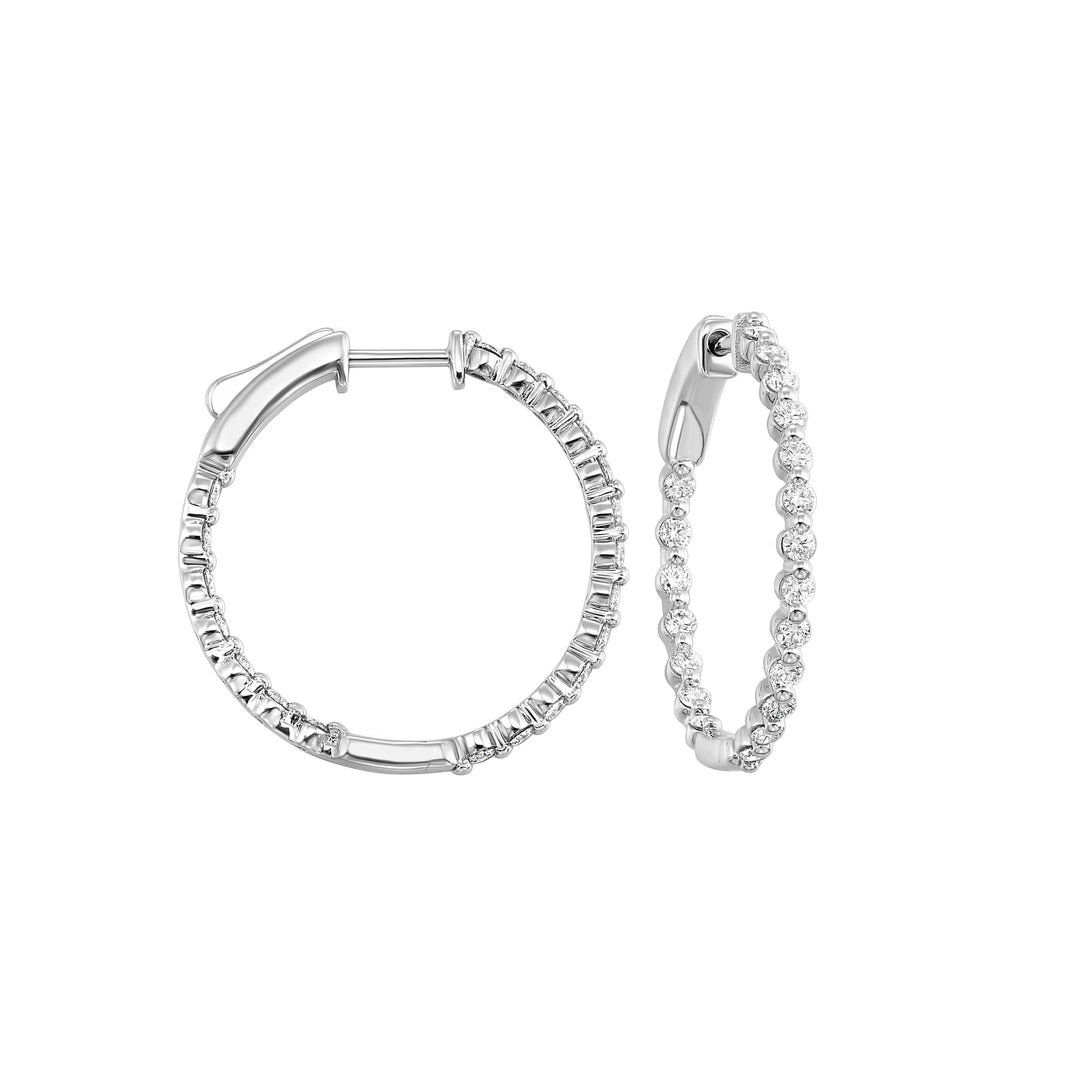 14Kt White Gold Diamond 1Ctw Earring