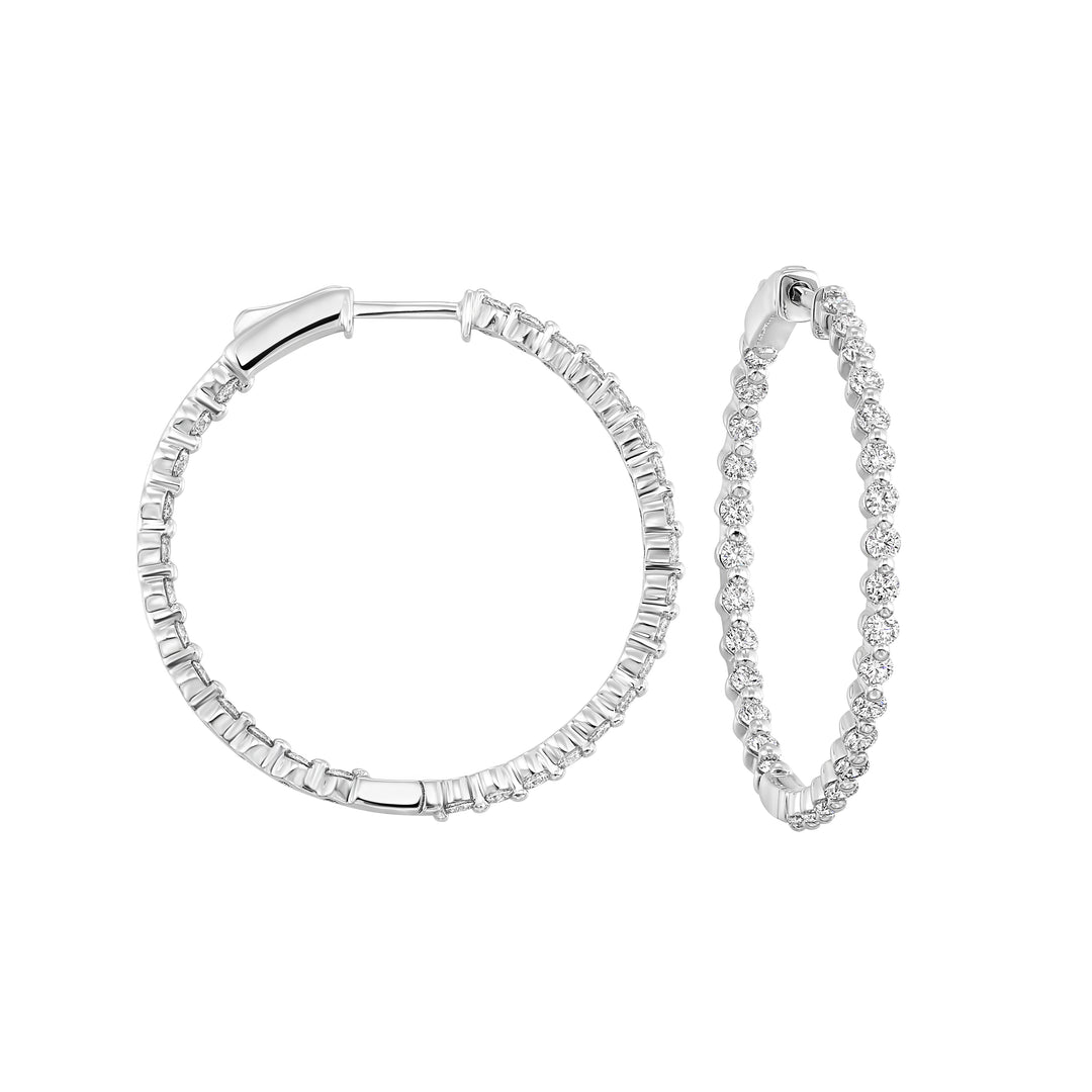 14Kt White Gold Diamond 1 1/2Ctw Earring