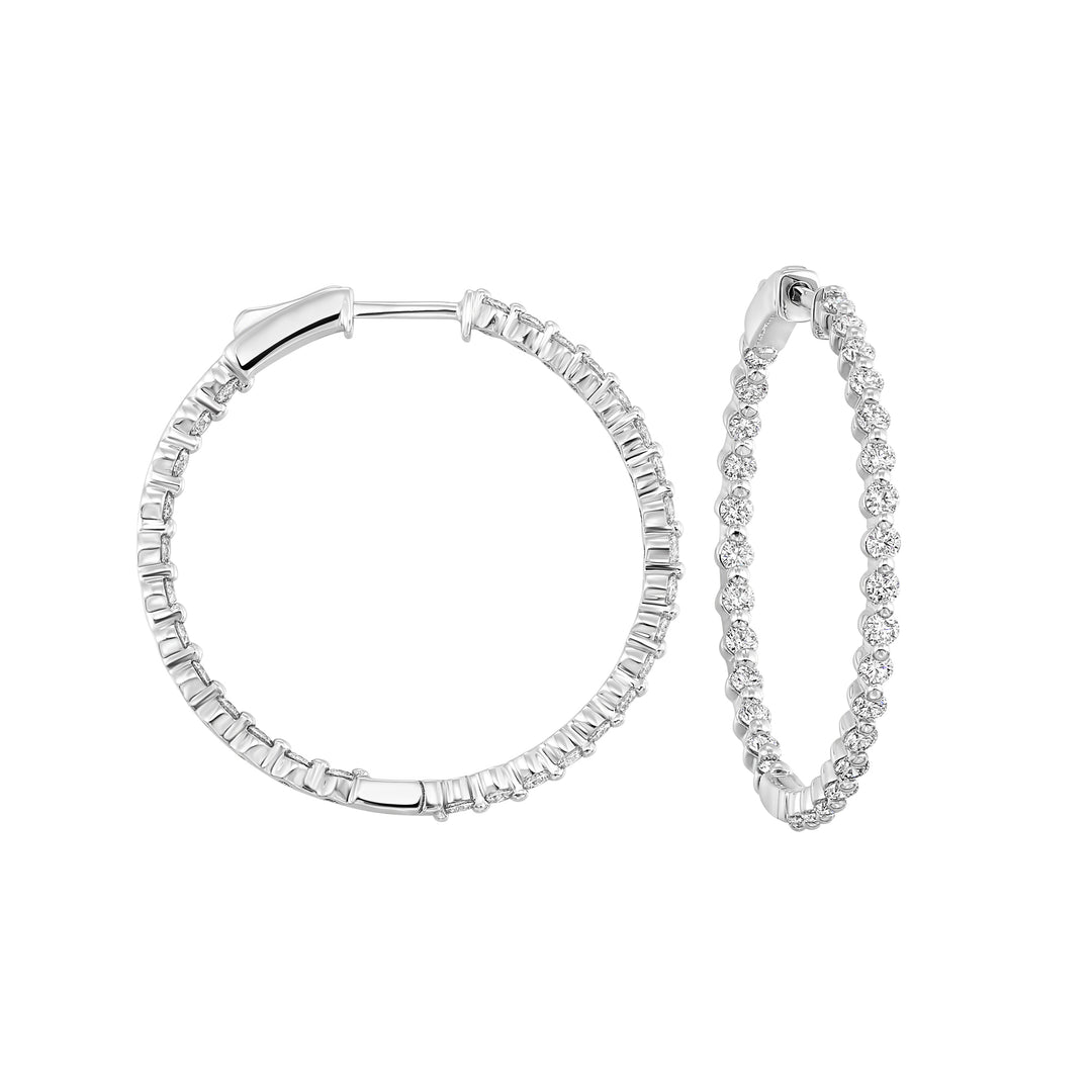 14Kt White Gold Diamond 1 1/2Ctw Earring