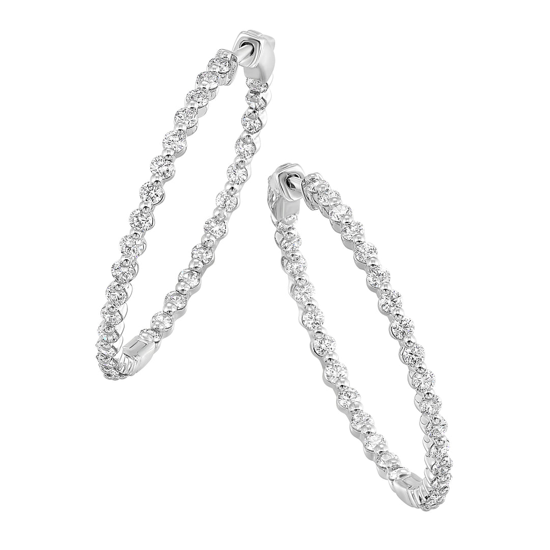 14Kt White Gold Diamond 1 1/2Ctw Earring