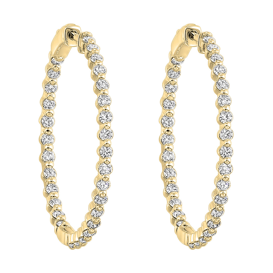 14Kt Yellow Gold Diamond 1 1/2Ctw Earring