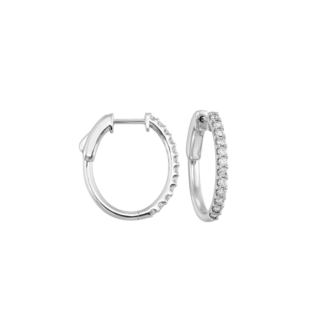 14Kt White Gold Diamond 1/2Ctw Earring