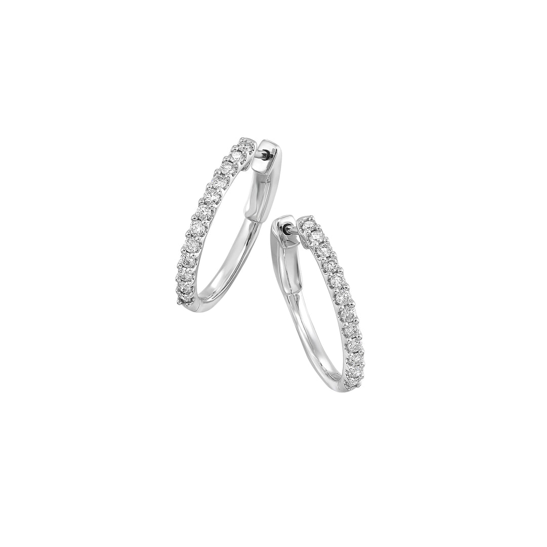 14Kt White Gold Diamond 1/2Ctw Earring