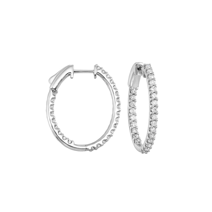14Kt White Gold Diamond 1Ctw Earring
