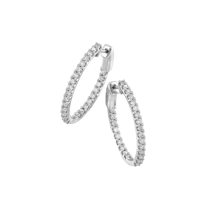 14Kt White Gold Diamond 1Ctw Earring