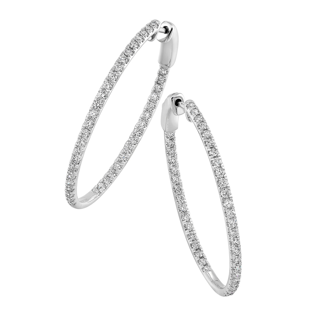 14Kt White Gold Diamond 1 1/2Ctw Earring