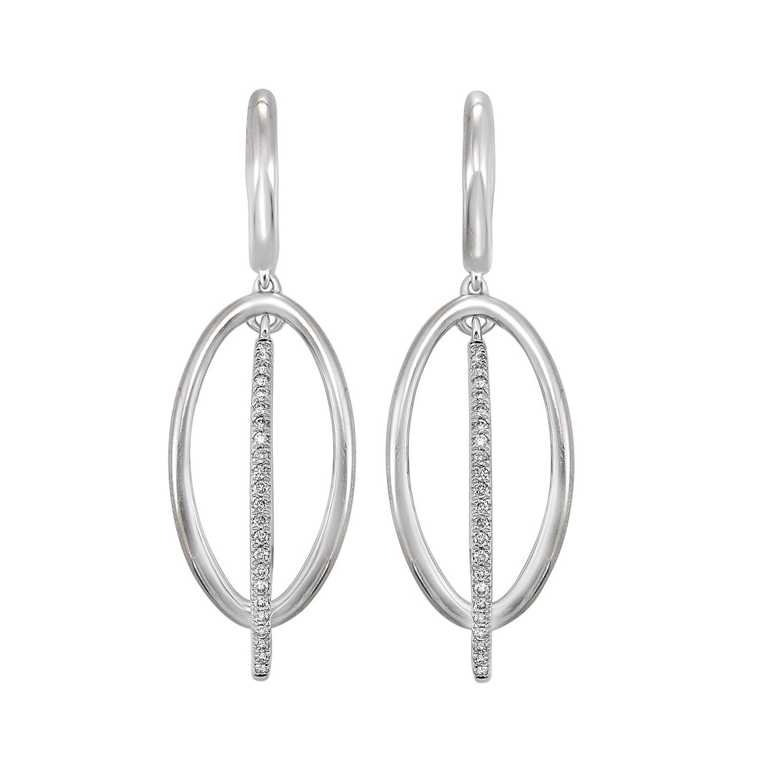 Silver Diamond 1/5Ctw Earring