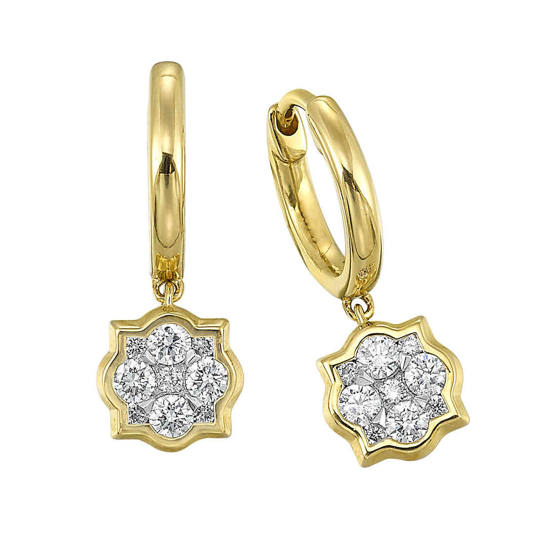 14Kt Yellow Gold Diamond 3/8Ctw Earring