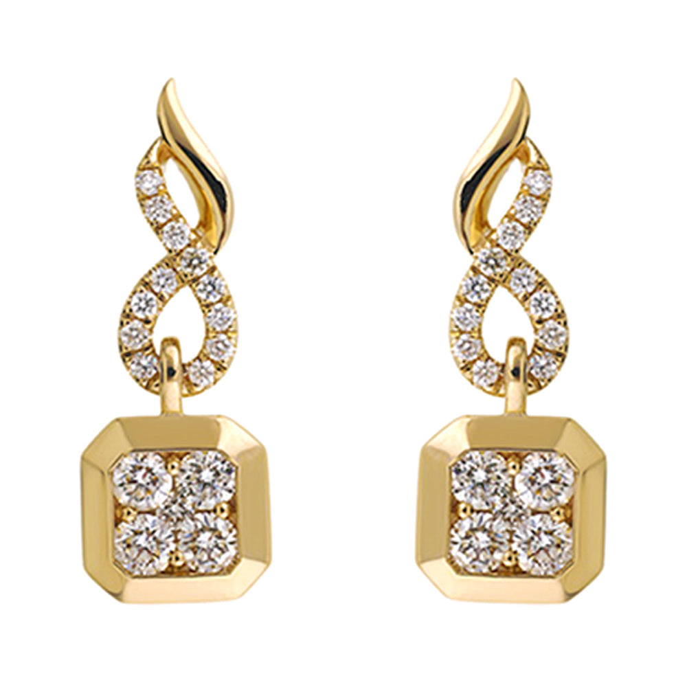 14Kt Yellow Gold Diamond 1/2Ctw Earring