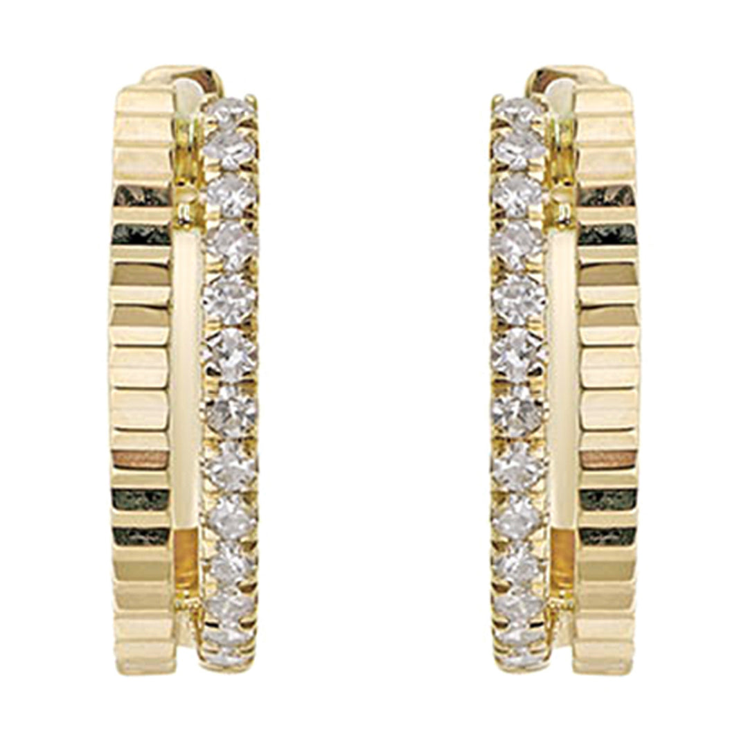 14Kt Yellow Gold Diamond 1/5Ctw Earring
