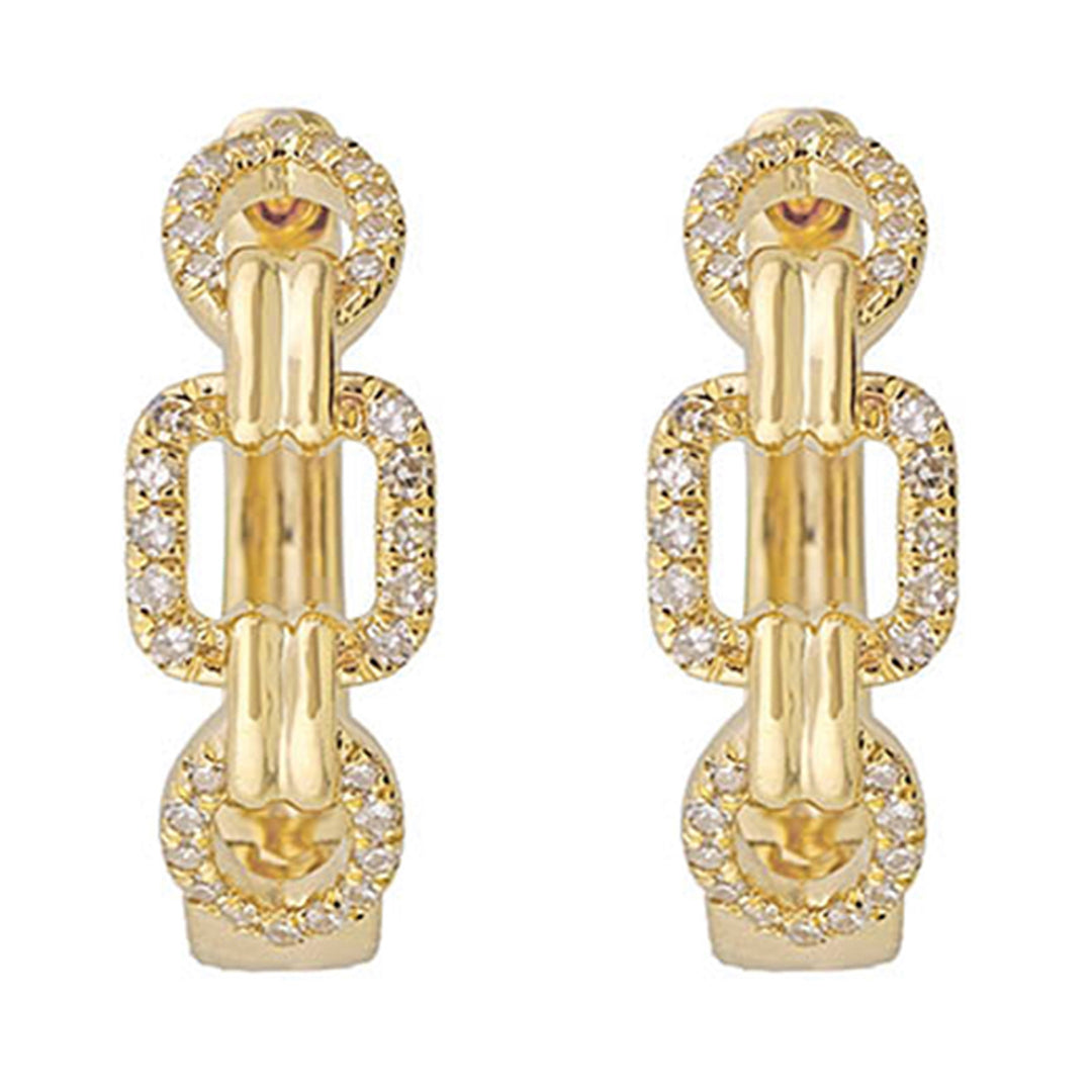 14Kt Yellow Gold Diamond 1/4Ctw Earring
