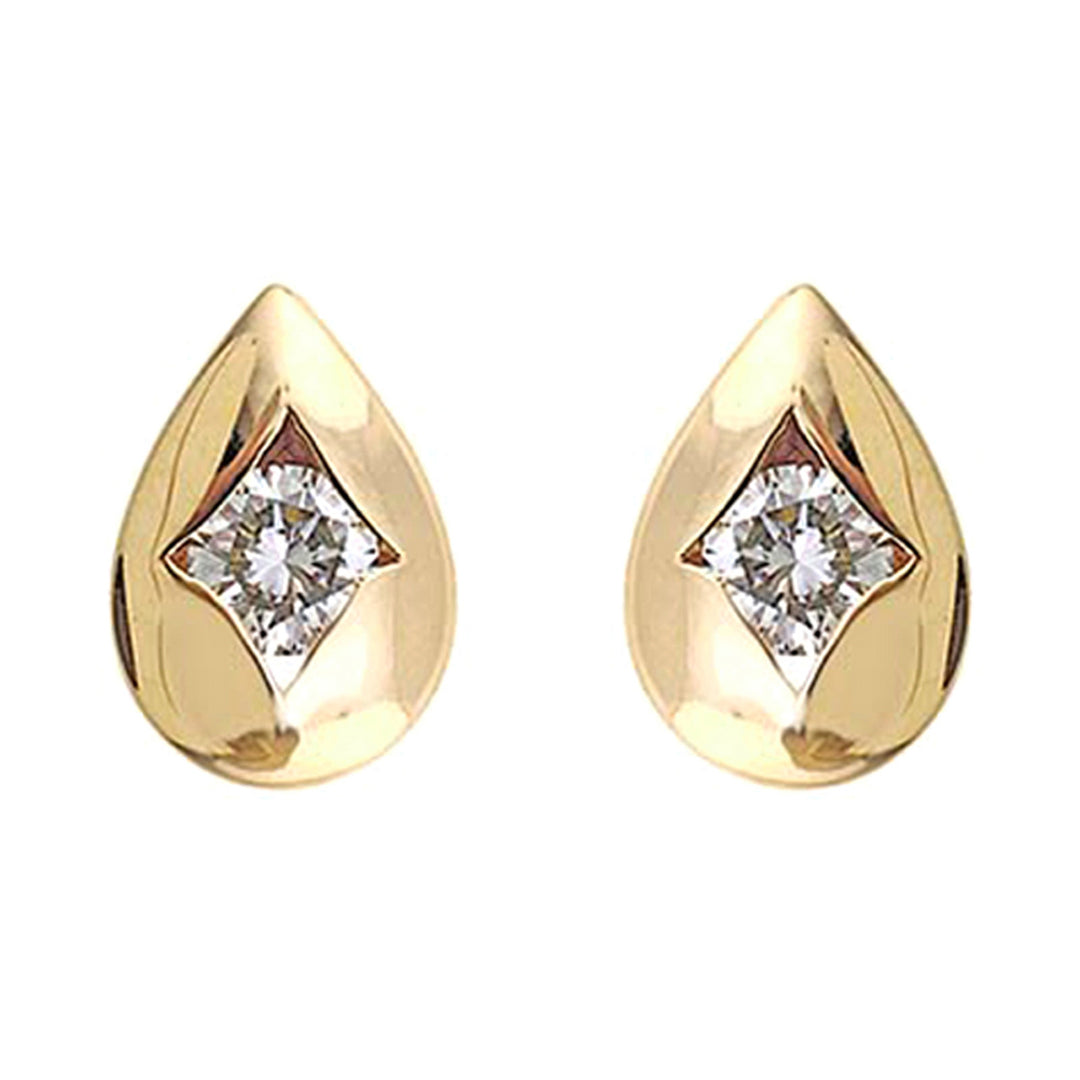14Kt Yellow Gold Diamond 1/5Ctw Earring