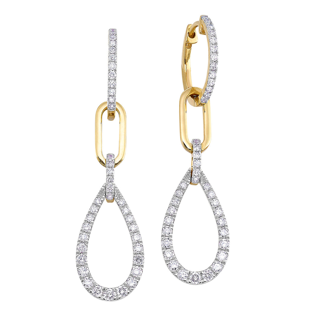 14Kt Yellow Gold Diamond 3/4Ctw Earring