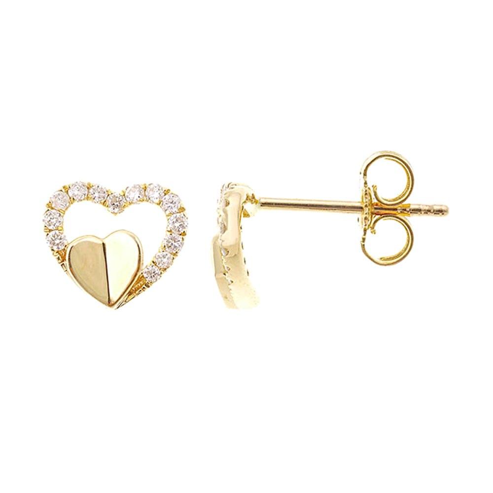 10Kt Yellow Gold Diamond 1/7Ctw Earring