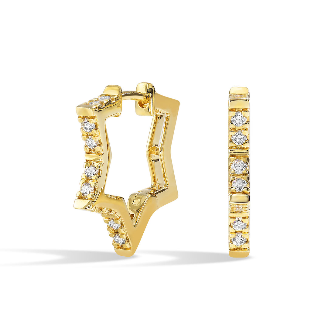 14Kt Yellow Gold Diamond 1/4Ctw Earring