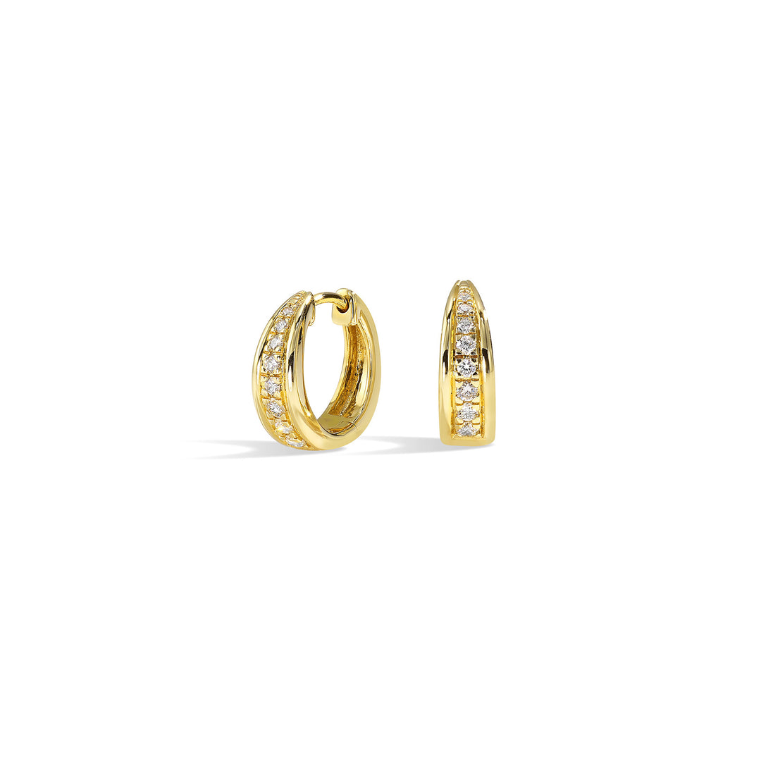 14Kt Yellow Gold Diamond 1/5Ctw Earring