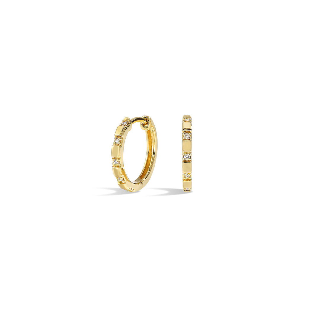 14Kt Yellow Gold Diamond 1/15Ctw Earring