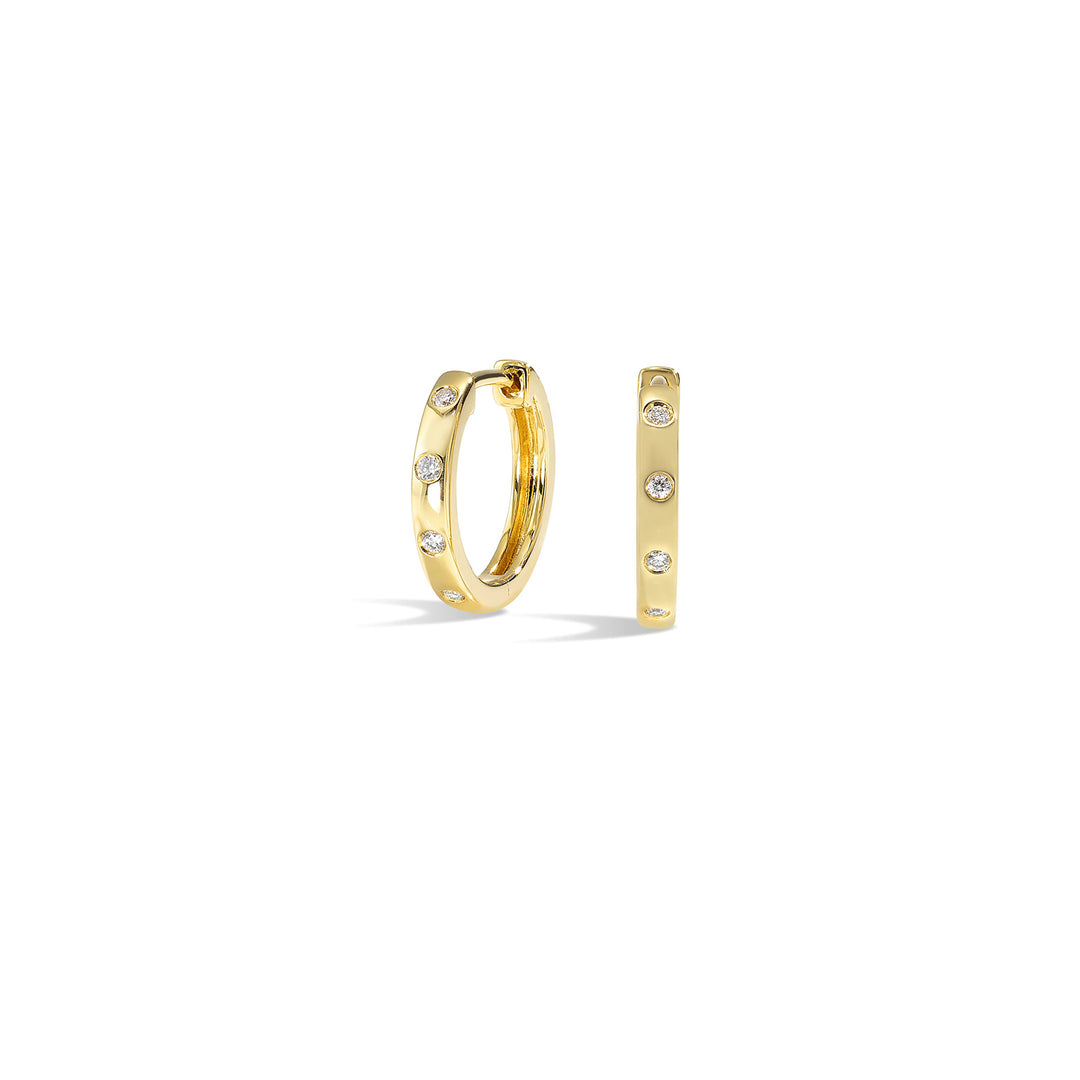 14Kt Yellow Gold Diamond 1/15Ctw Earring