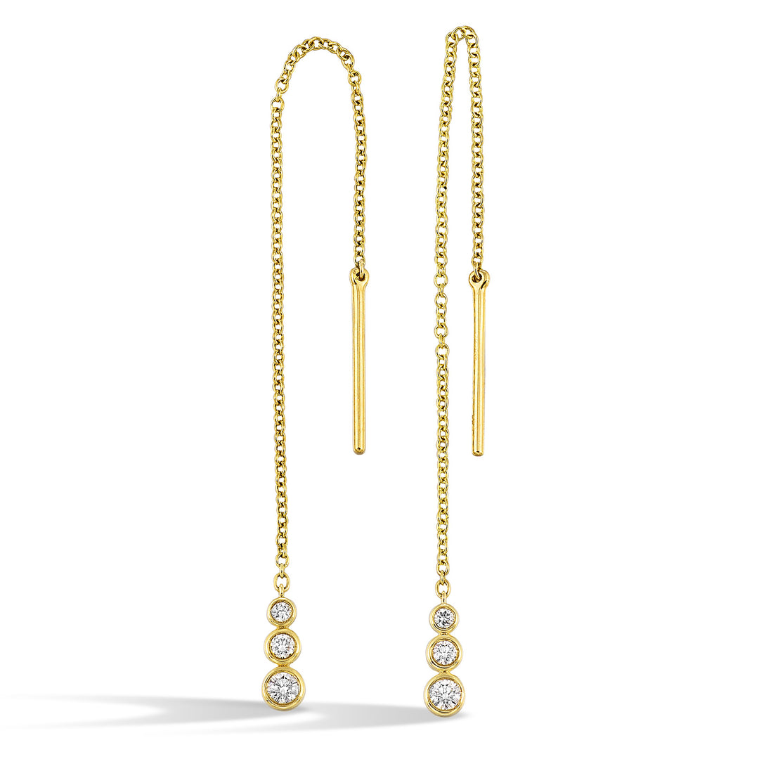 14Kt Yellow Gold Diamond 1/6Ctw Earring