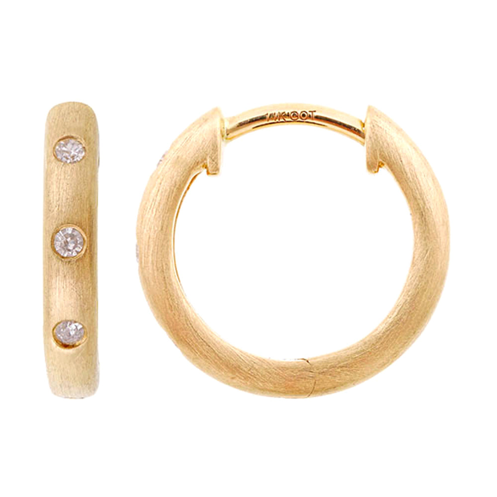 14Kt Yellow Gold Diamond 1/20Ctw Earring