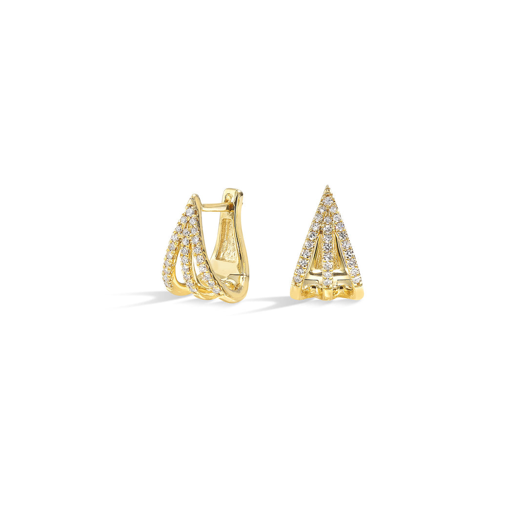 14Kt Yellow Gold Diamond 1/5Ctw Earring