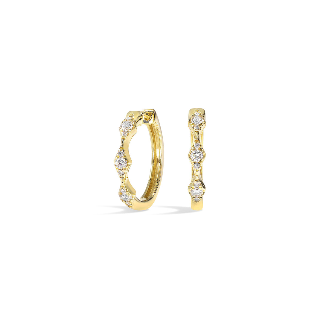 14Kt Yellow Gold Diamond 1/3Ctw Earring