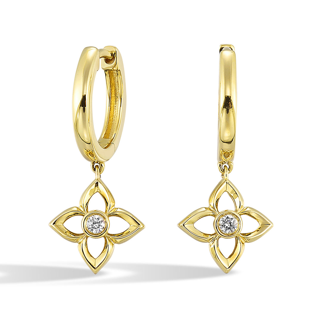 14Kt Yellow Gold Diamond 1/20Ctw Earring