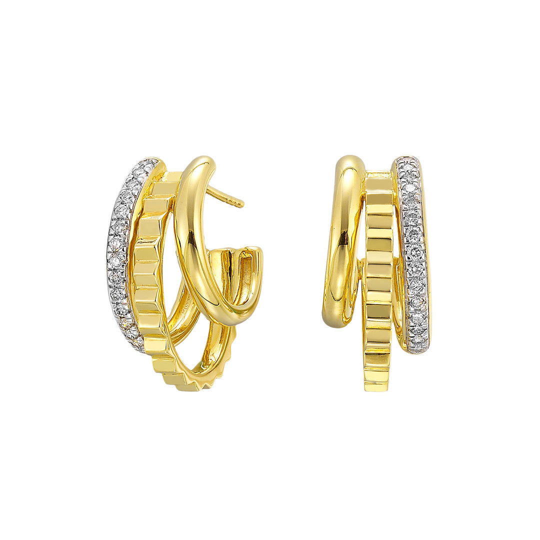 14Kt Yellow Gold Diamond 1/4Ctw Earring