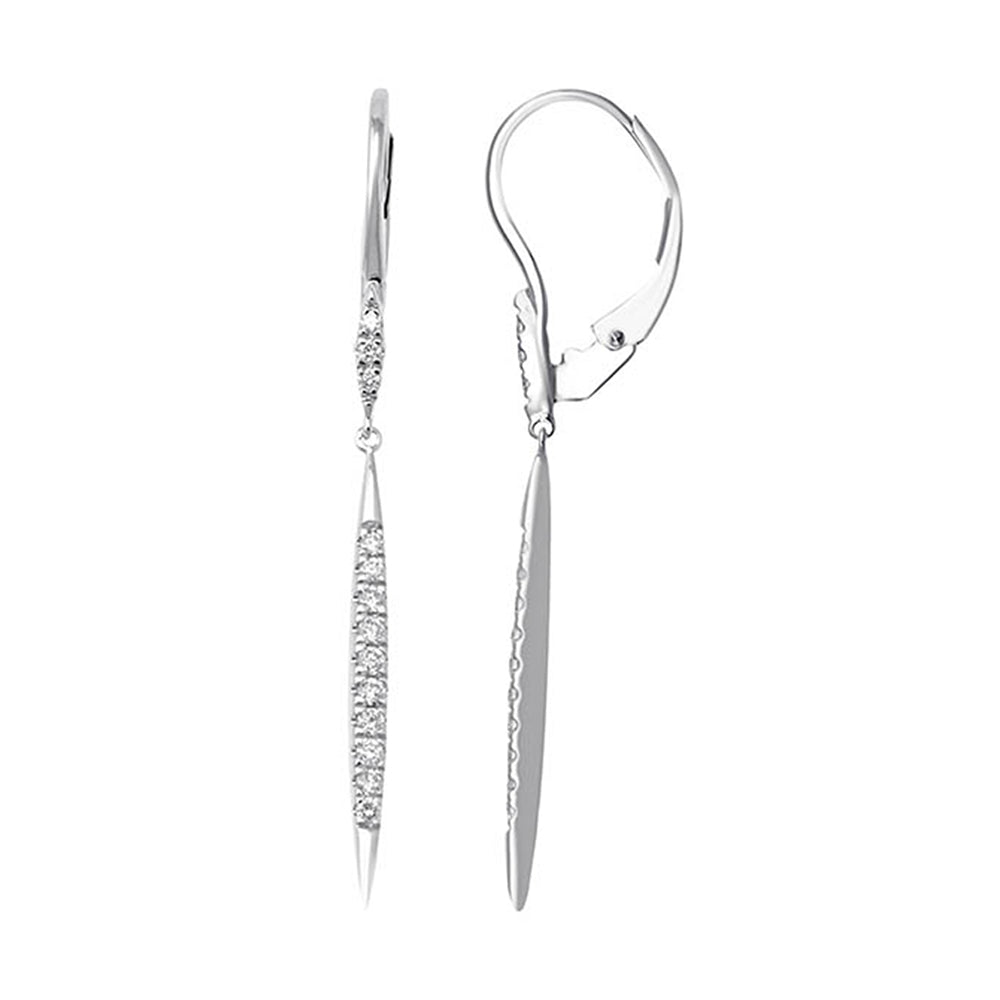 14Kt White Gold Diamond 1/4Ctw Earring