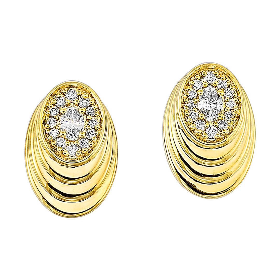 10Kt Yellow Gold Diamond 1/4Ctw Earring