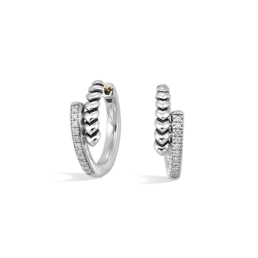 Gold Silver White Yellow Diamond 1/7Ctw Earring