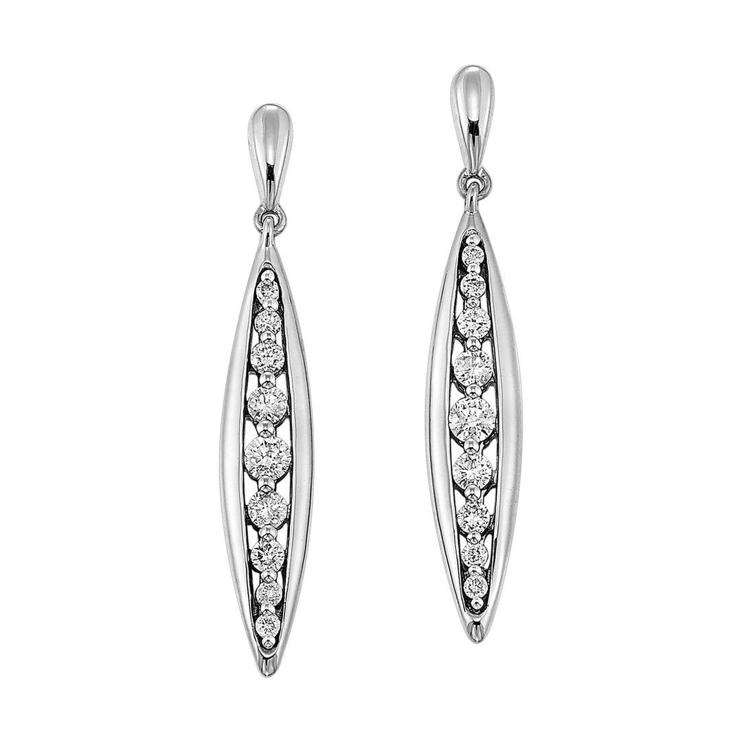 10Kt White Gold Diamond 1/4Ctw Earring