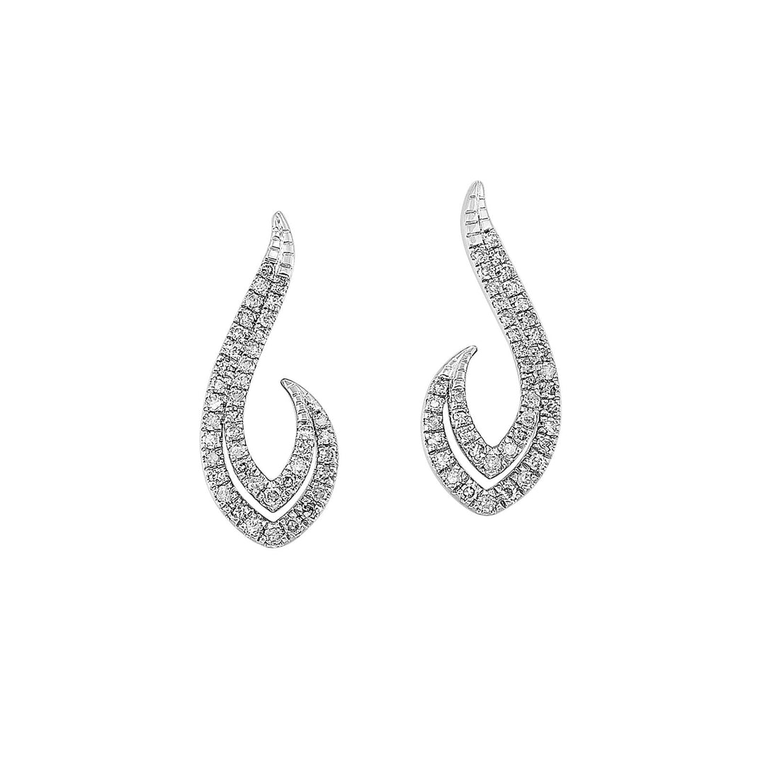 10Kt White Gold Diamond 1/5Ctw Earring