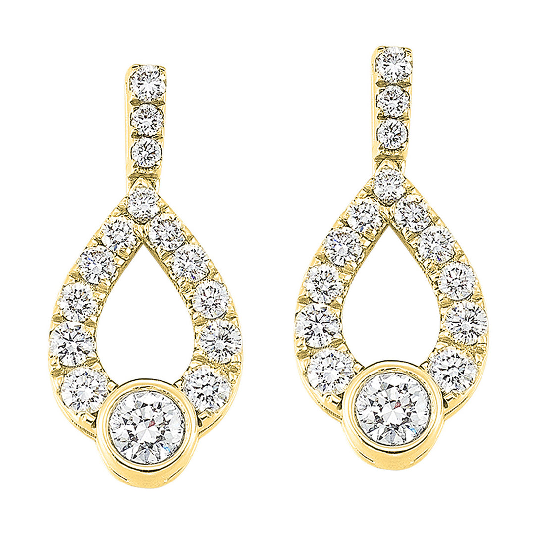 14Kt Yellow Gold Diamond 1/2Ctw Earring