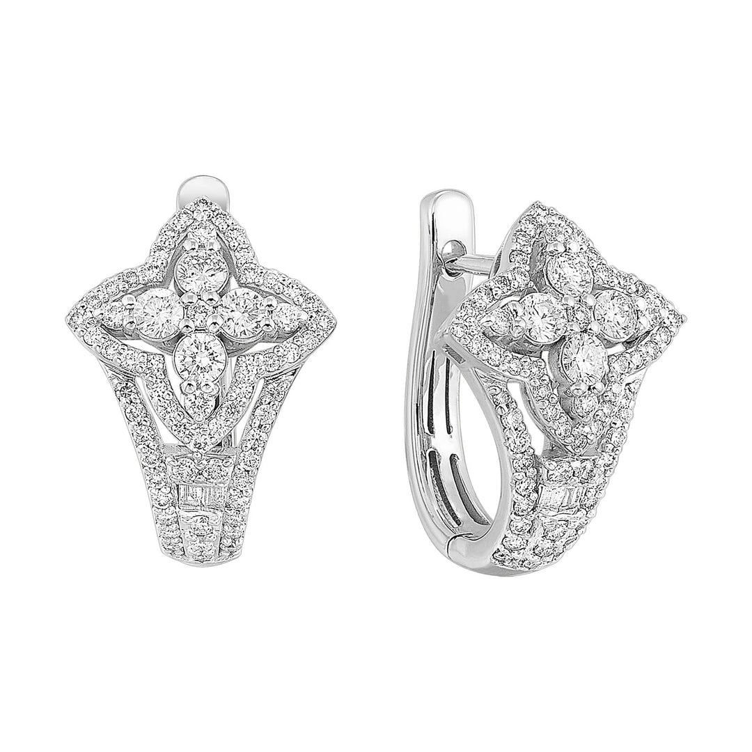 14Kt White Gold Diamond 1Ctw Earring