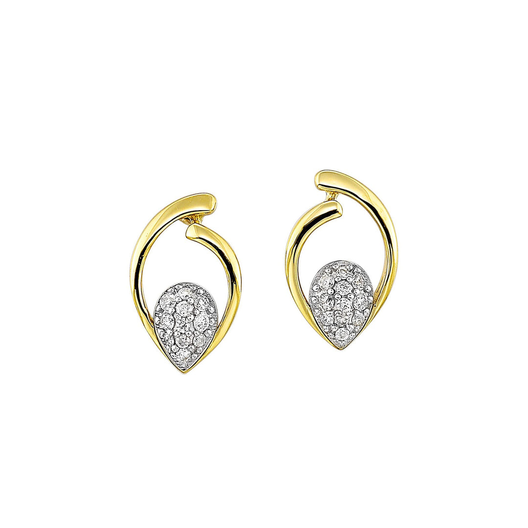 10Kt Yellow Gold Diamond 1/10Ctw Earring
