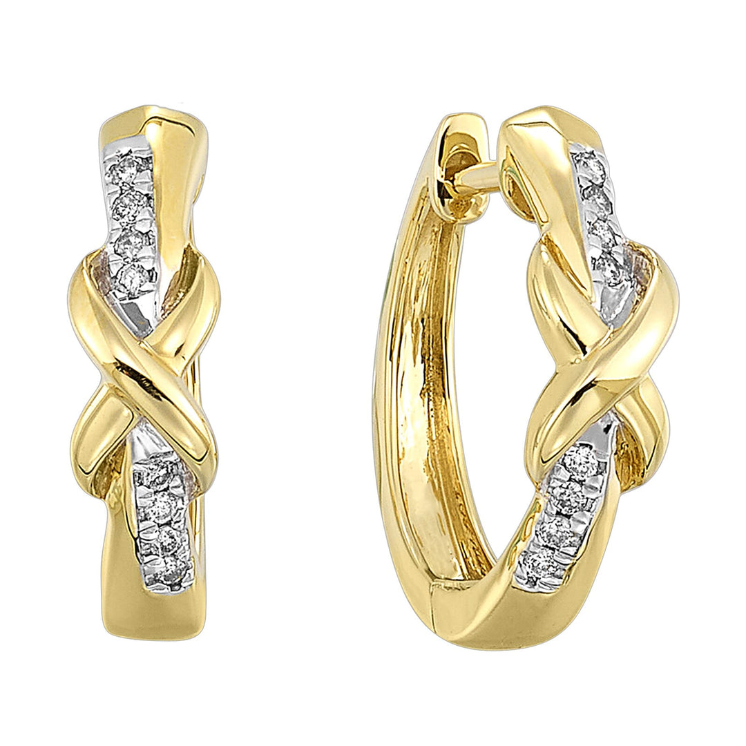 10Kt Yellow Gold Diamond 1/12Ctw Earring