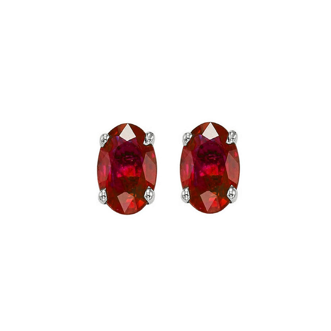 14Kt White Gold Ruby 1/2Ctw Earring