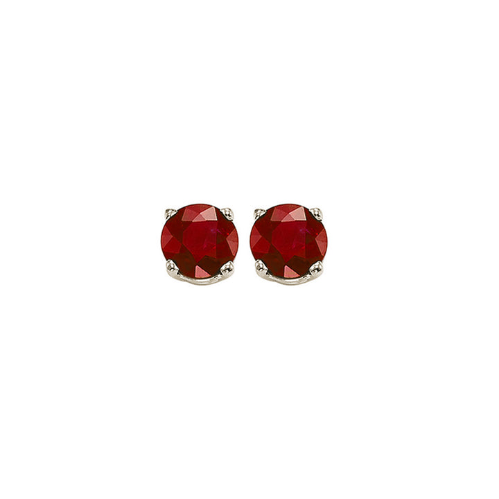 14Kt White Gold & Ruby 7/8Ctw Earring