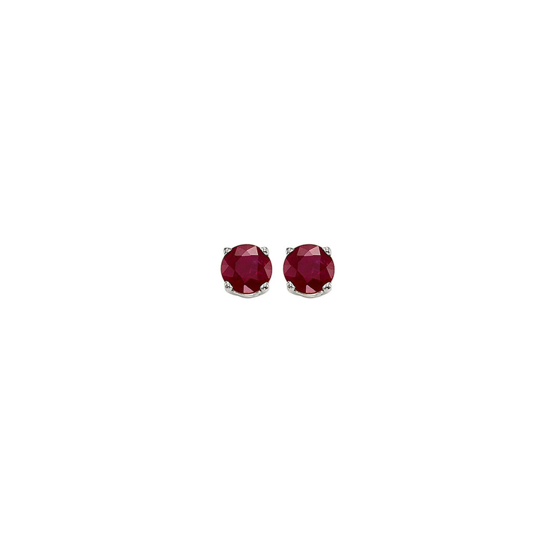 14Kt White Gold Ruby 1/4Ctw Earring