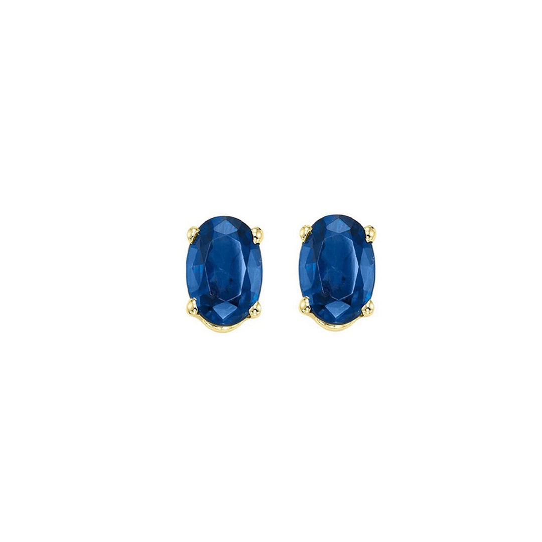 14Kt Yellow Gold Sapphire 7/8Ctw Earring