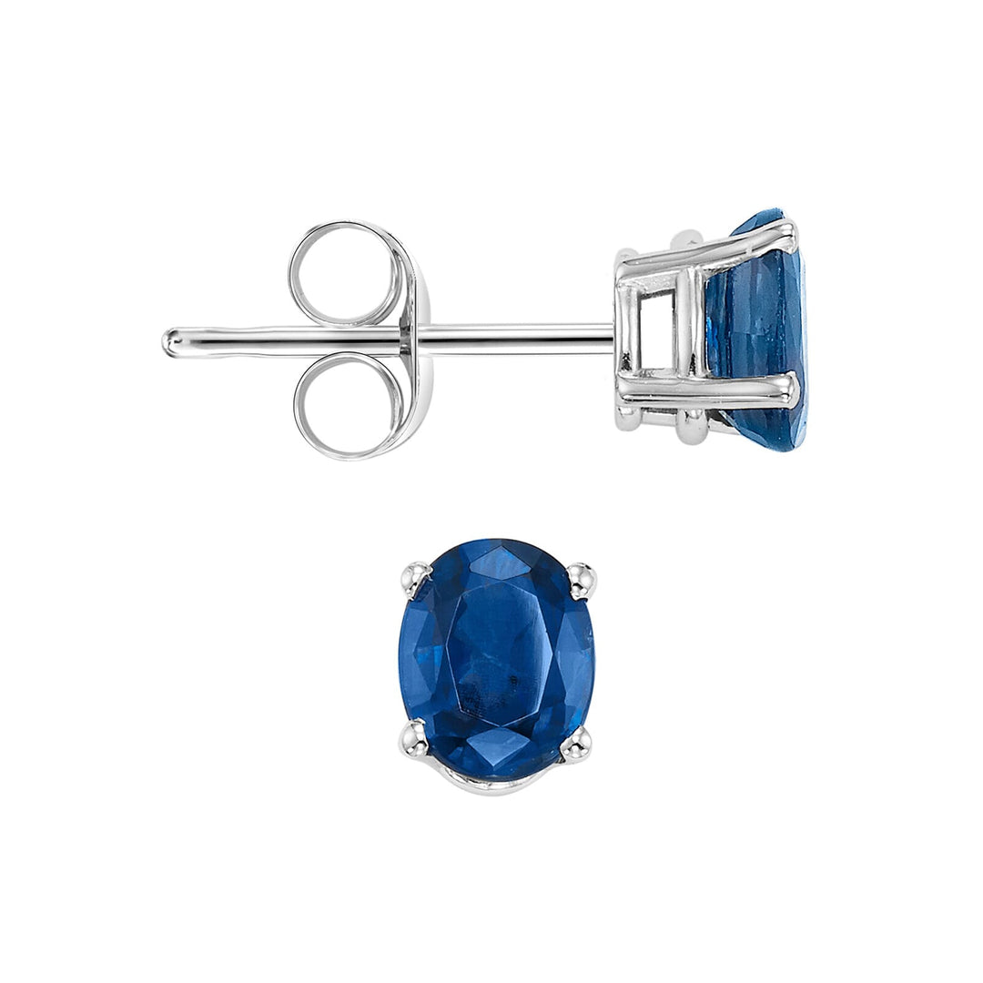 14Kt White Gold Sapphire 1Ctw Earring