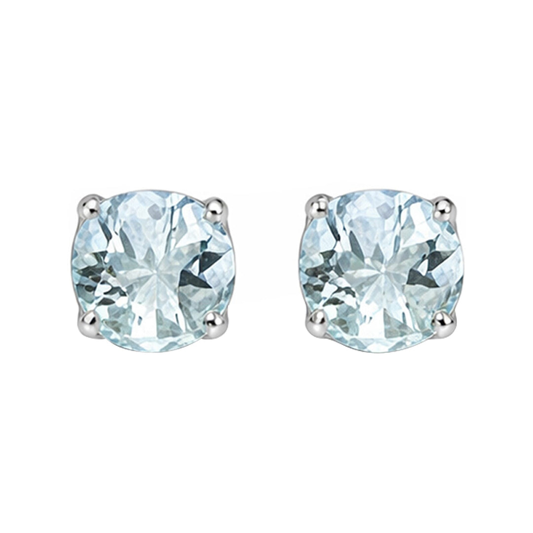 14Kt White Gold Syn Alexandrite 1/2Ctw Earring